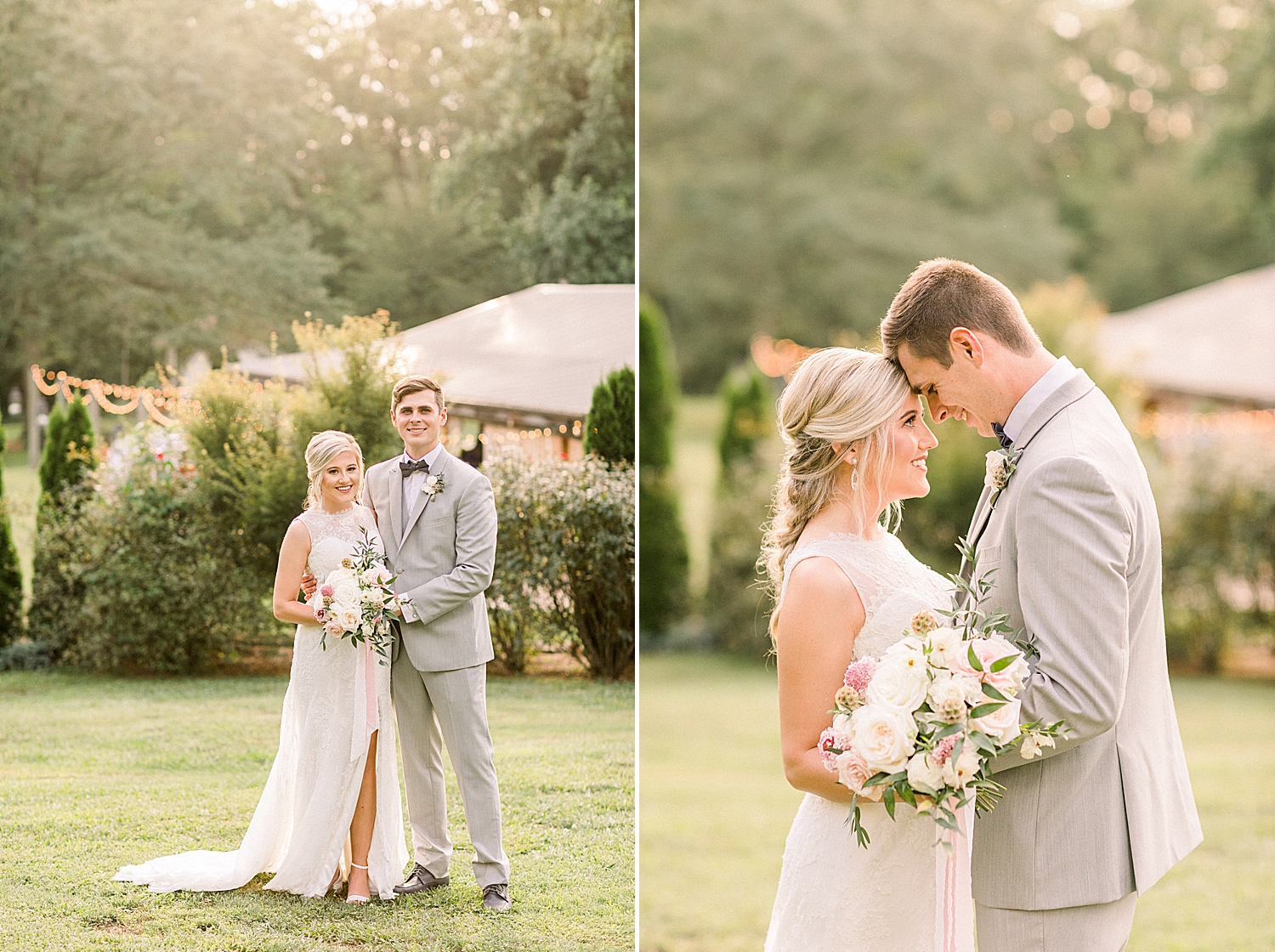 sunset wedding portraits at Creekside Meadows