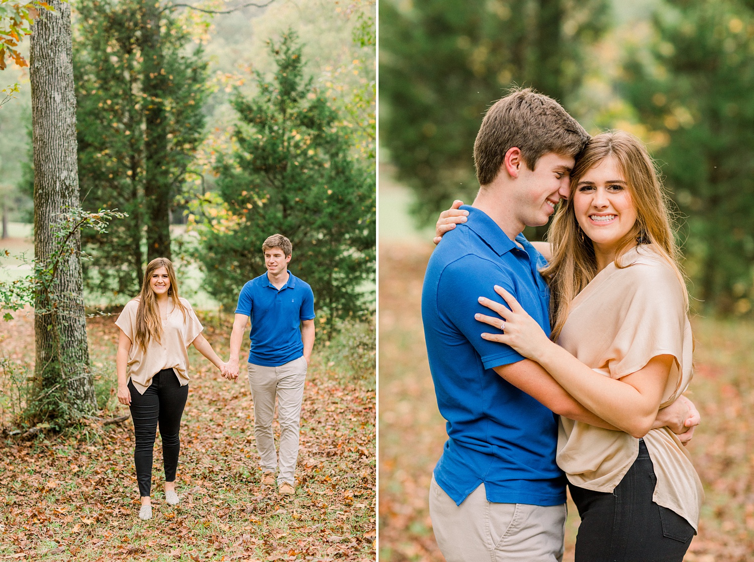 fall engagement session in Alabama