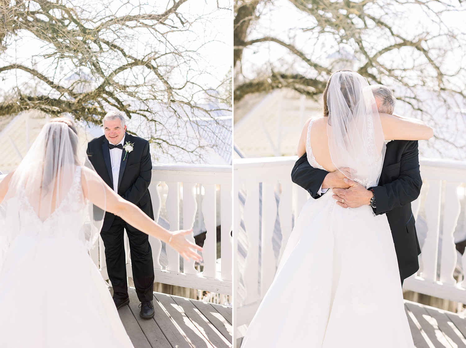 first look for bride and dad in Alabama