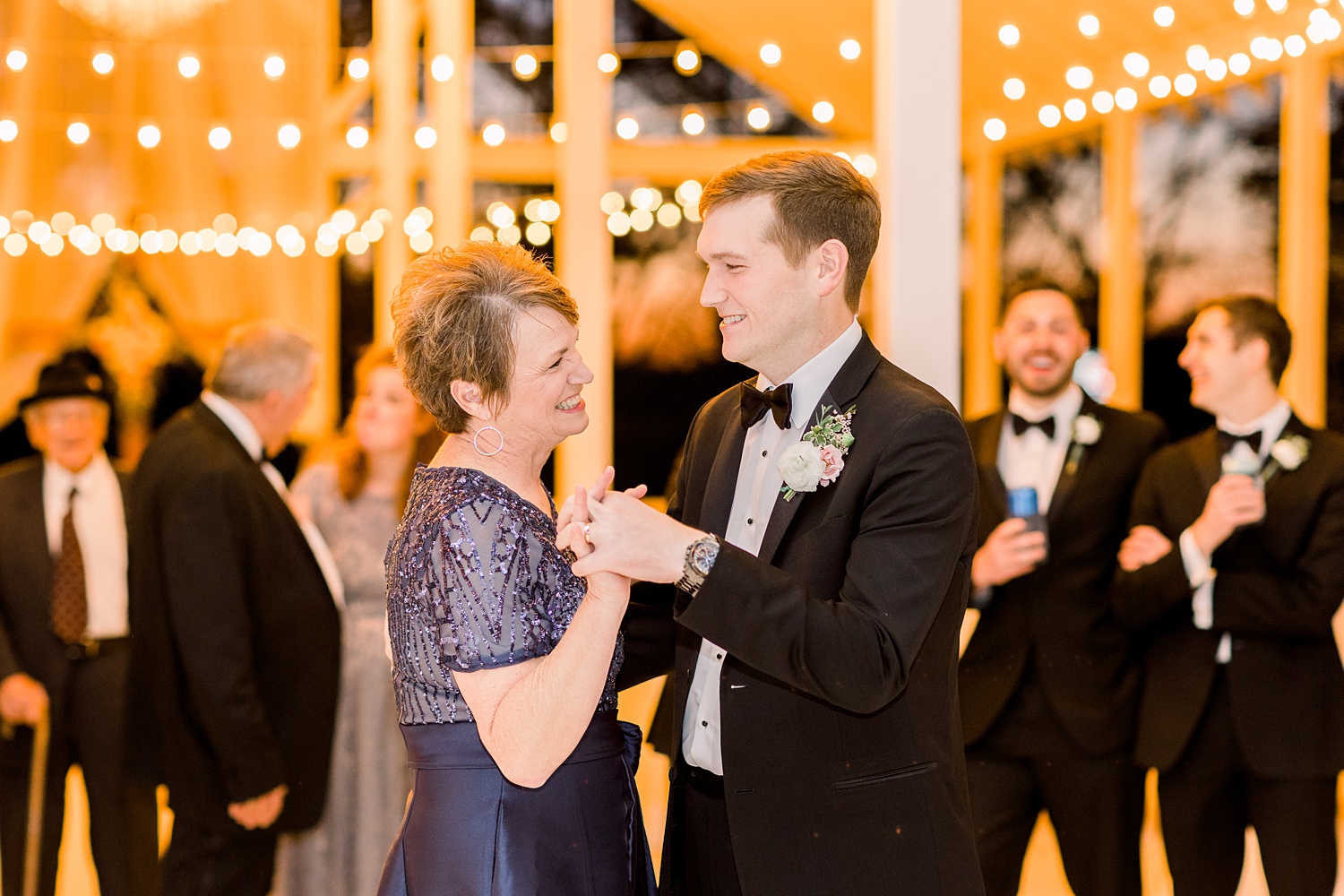 mother-son dance during Alabama wedding reception