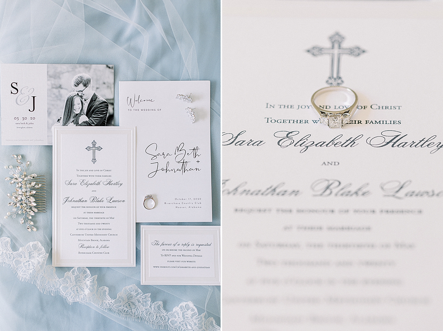 wedding invitations with cross