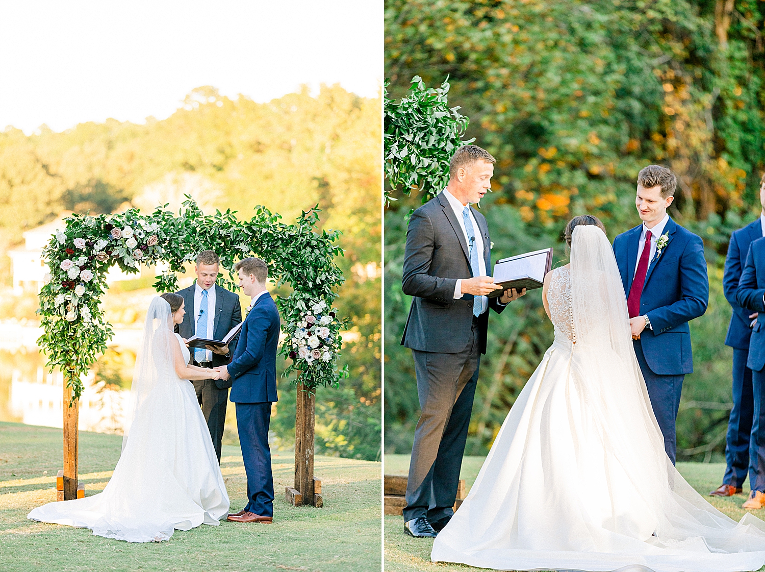Riverchase Country Club fall wedding ceremony