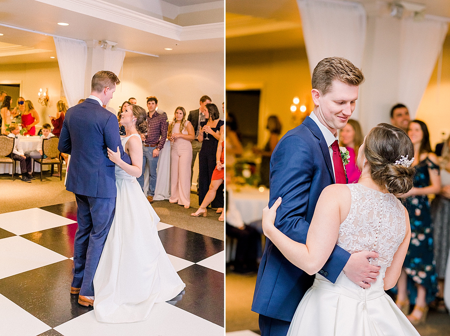 bride and groom dance during Birmingham AL wedding reception