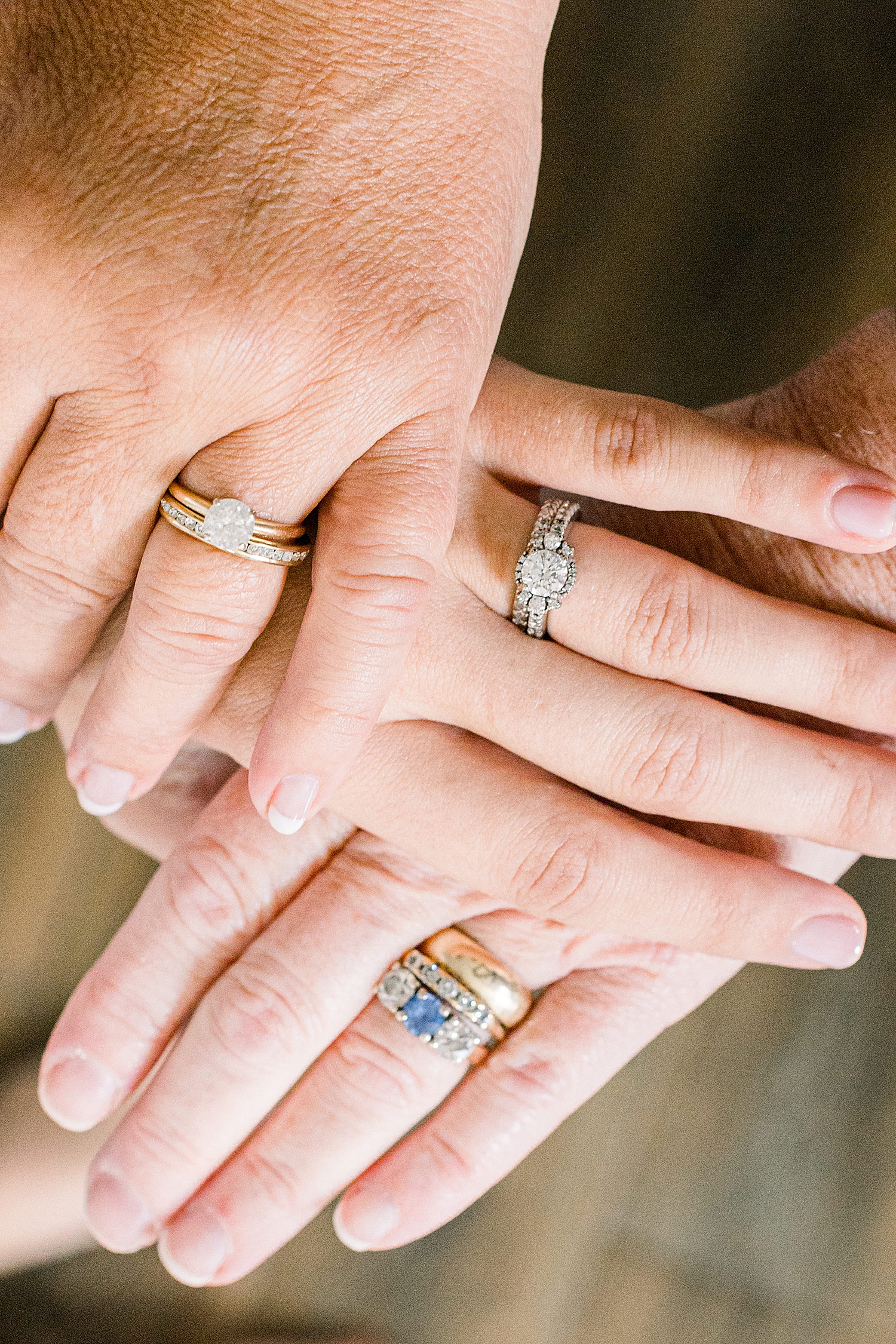 photo of three generations for wedding bands