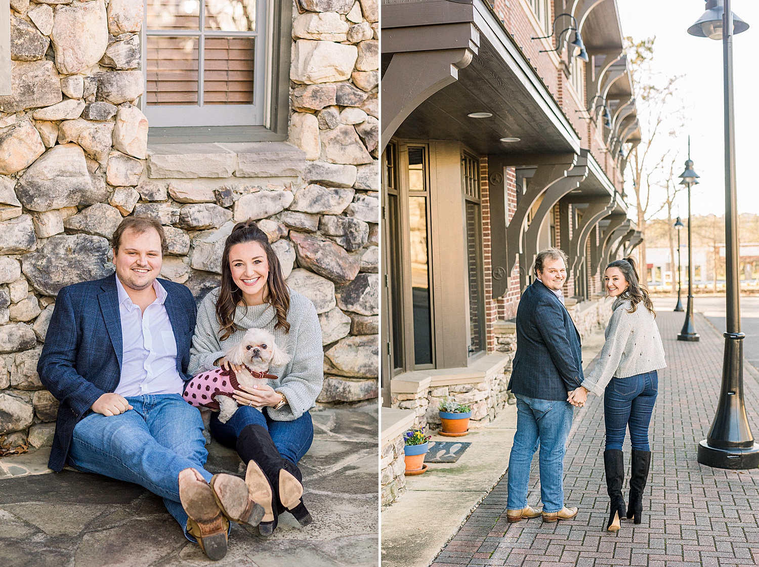 newly engaged couple in the enchanting town of Mount Laurel in Birmingham