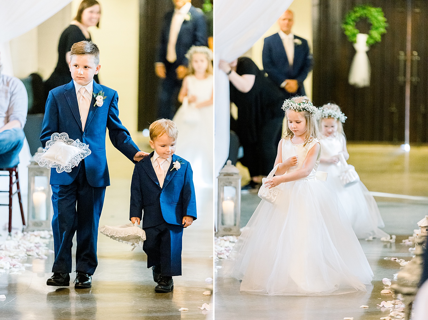 flower girls and ring bearers at The Barn at Shady Lane wedding in Birmingham, AL
