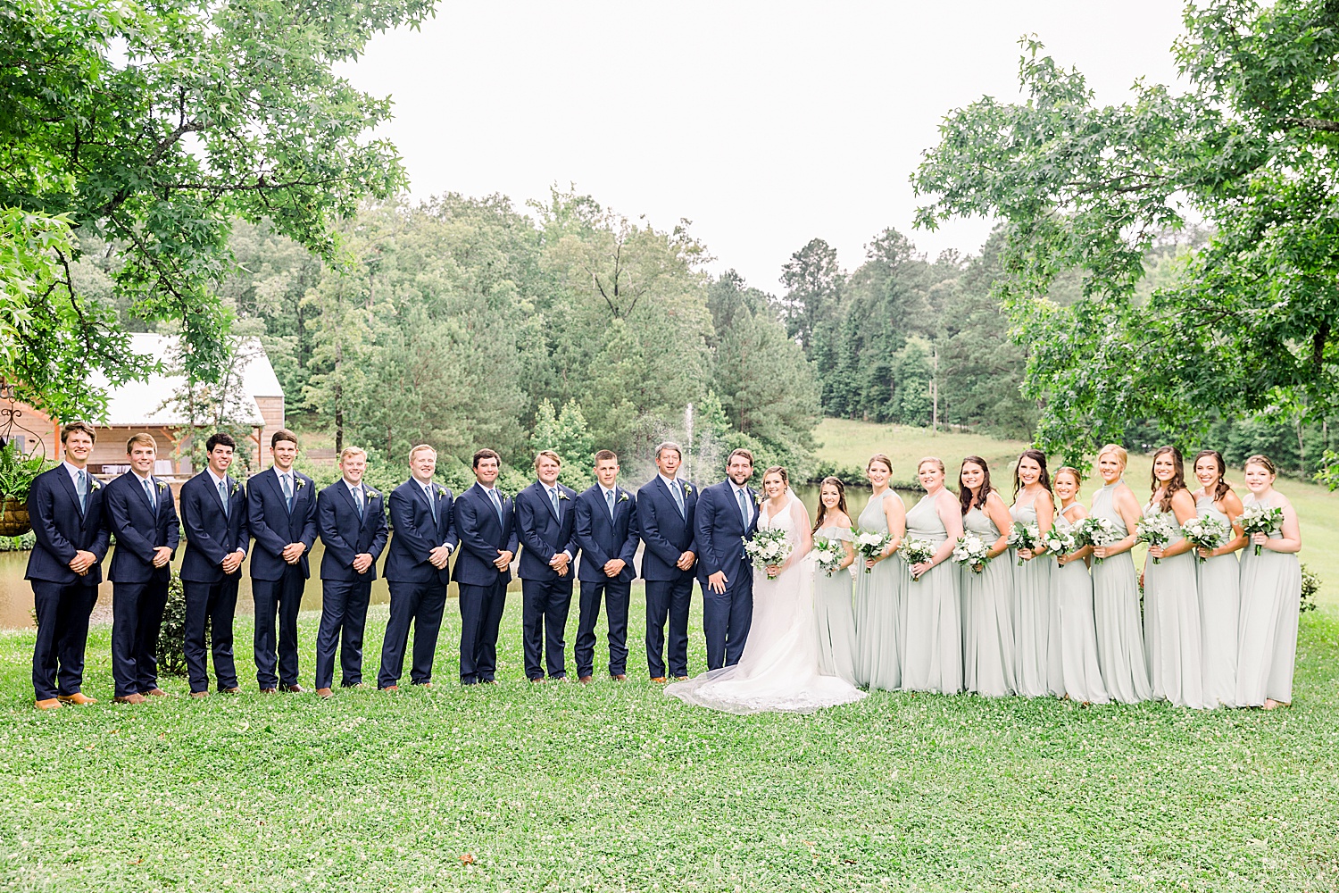 Bridal Party at Belle Farms in Alabama