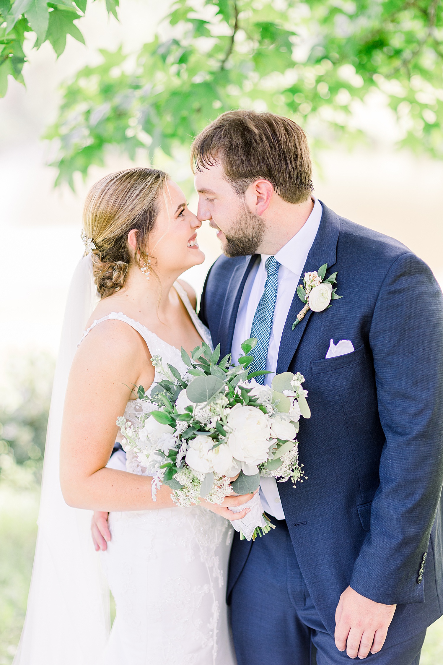 Bride + Groom during first look by Chelsea Morton Photography