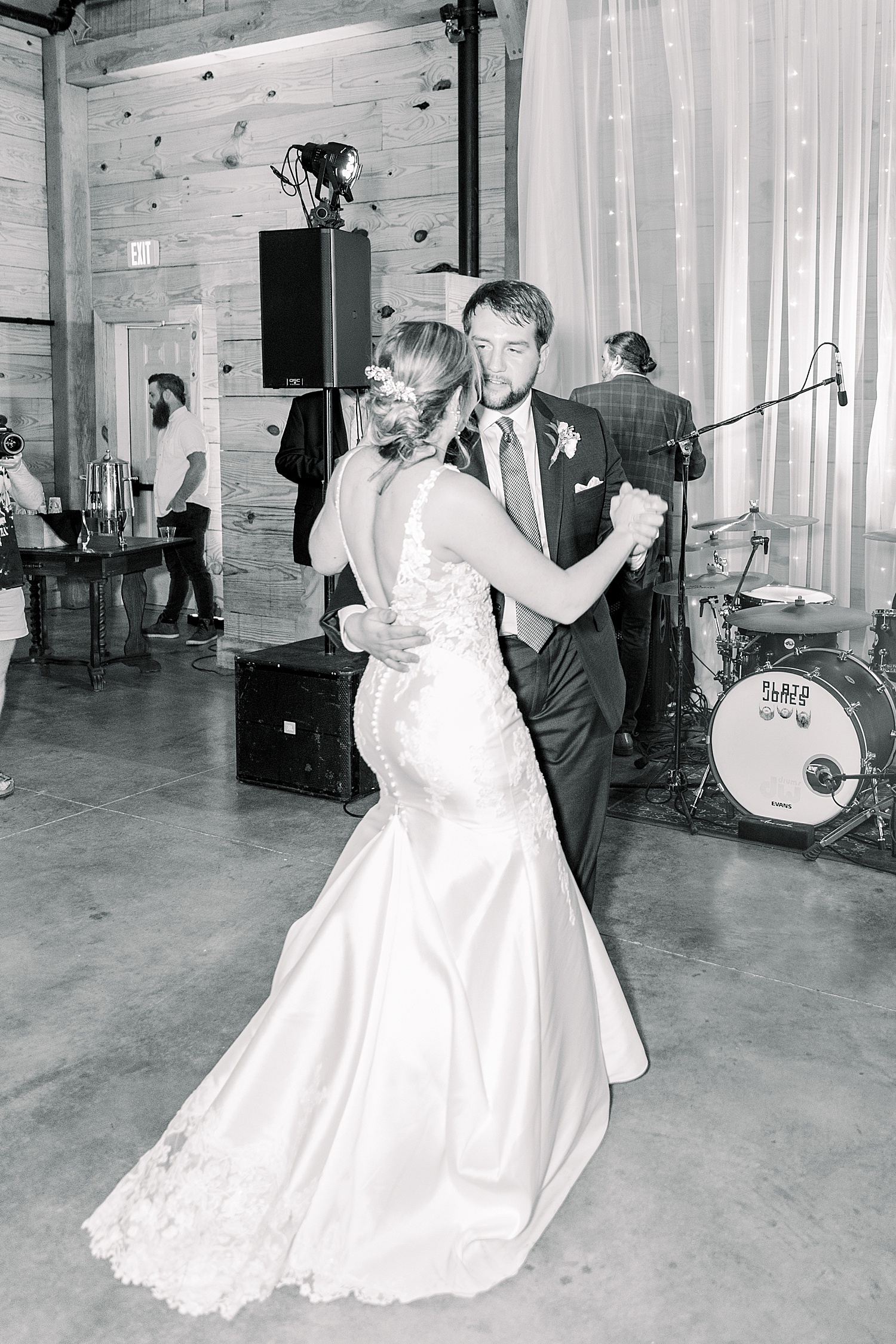 Bride + Groom dance at wedding reception
