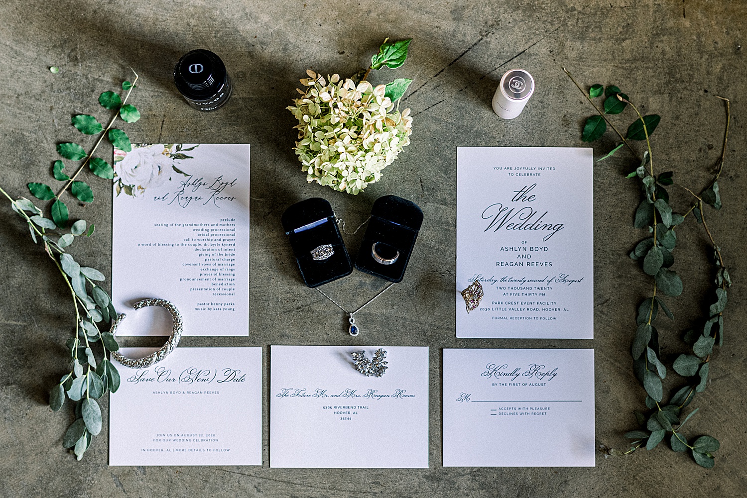 Wedding invitations from Park Crest Events Wedding