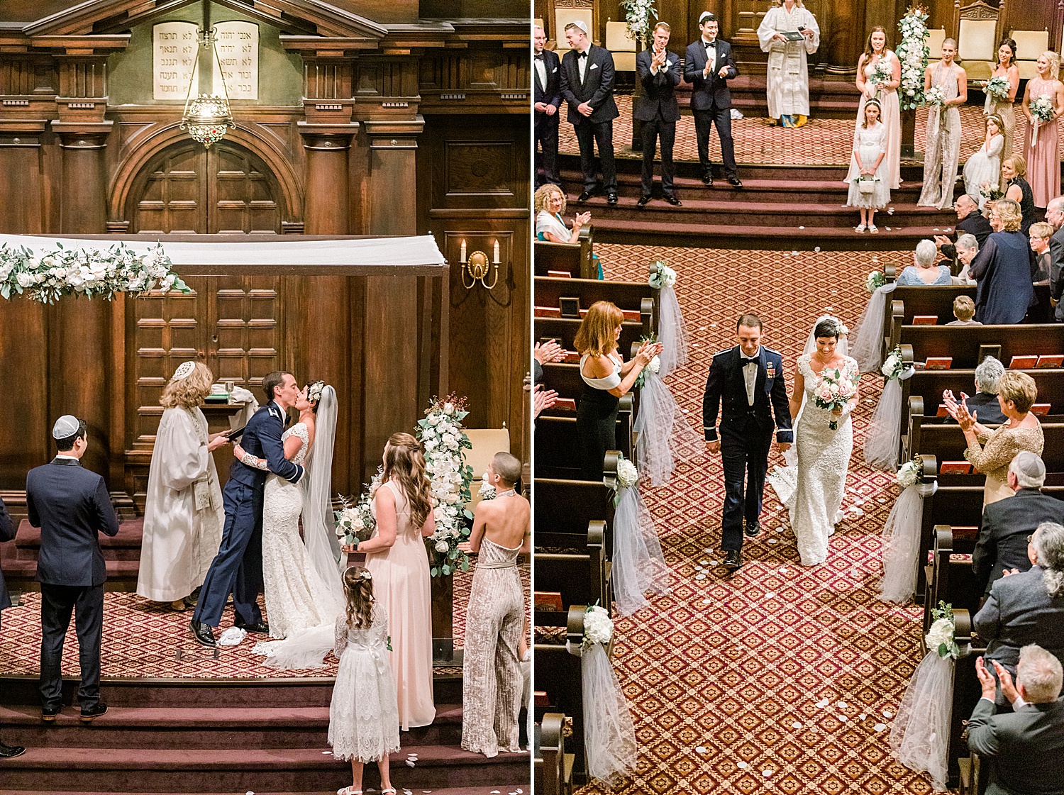 couple are pronounced as husband + wife during jewish wedding ceremony