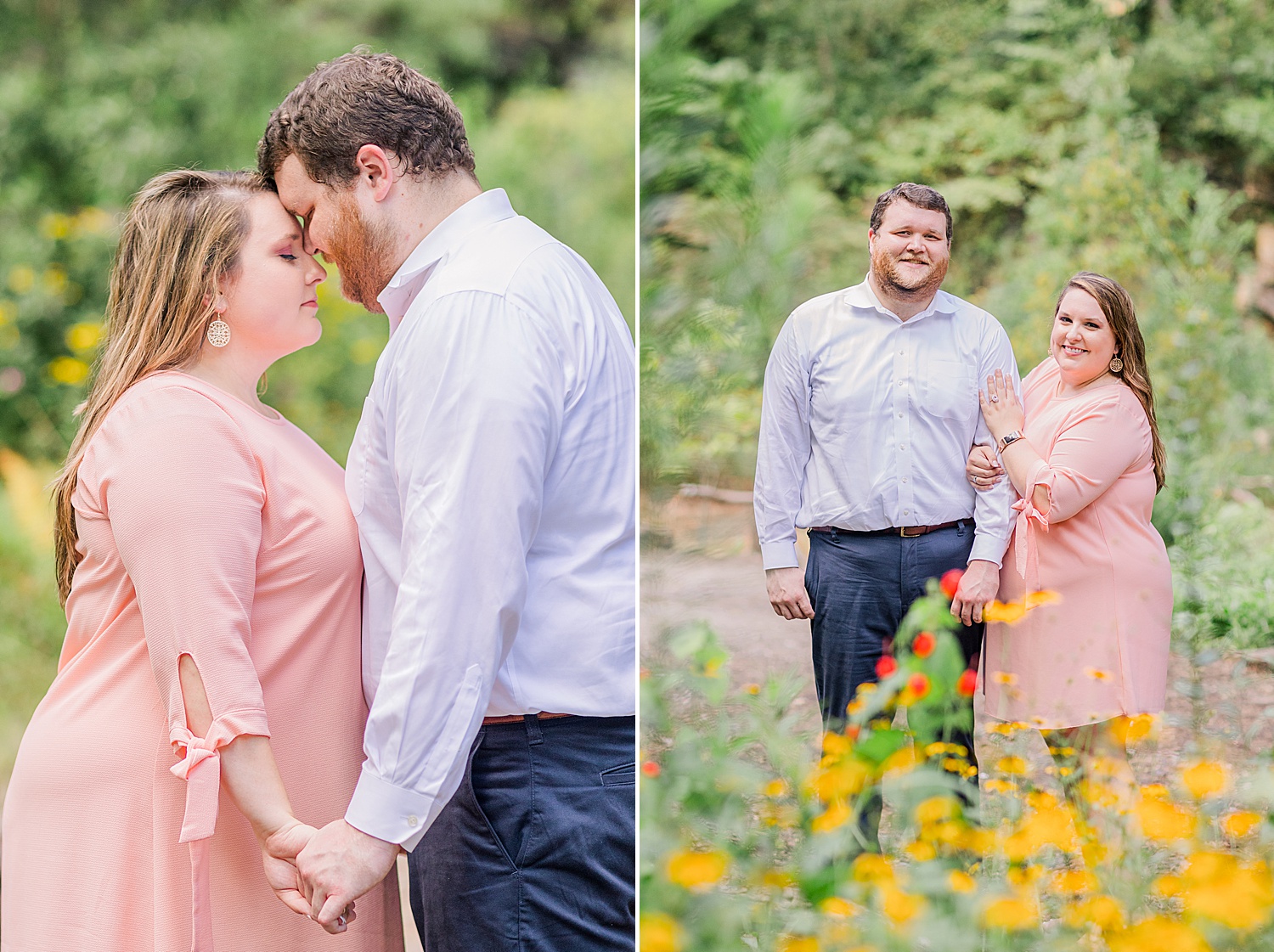 couple in gardens for engagements photo