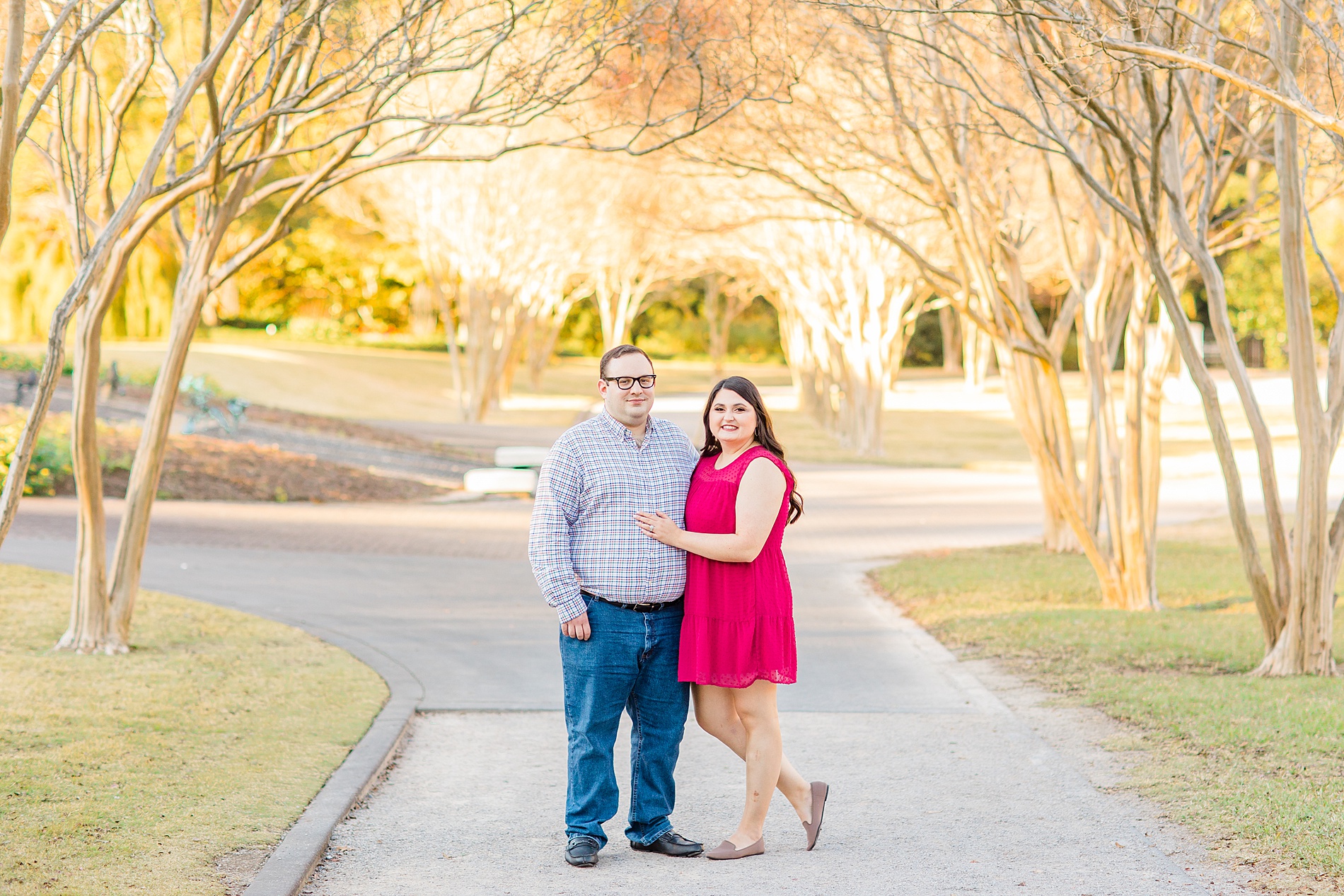 couple in front of fall trees for engagement photos - A Year of Birmingham Alabama Engagement Sessions: 2021 Review