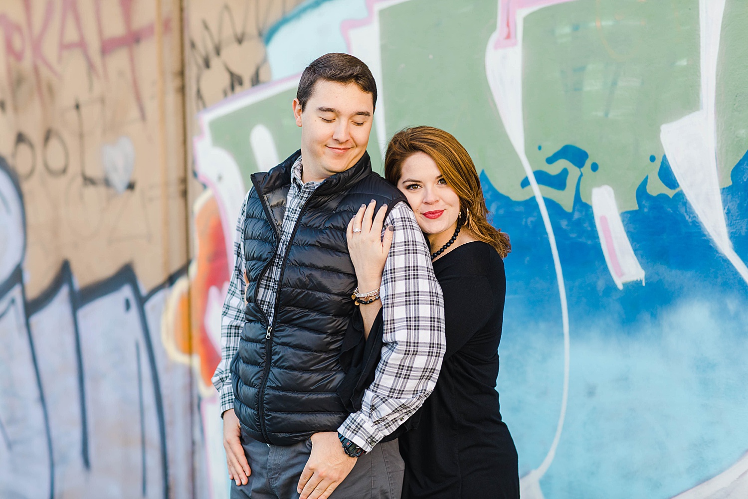 urban style engagement session in Downtown Birmingham AL