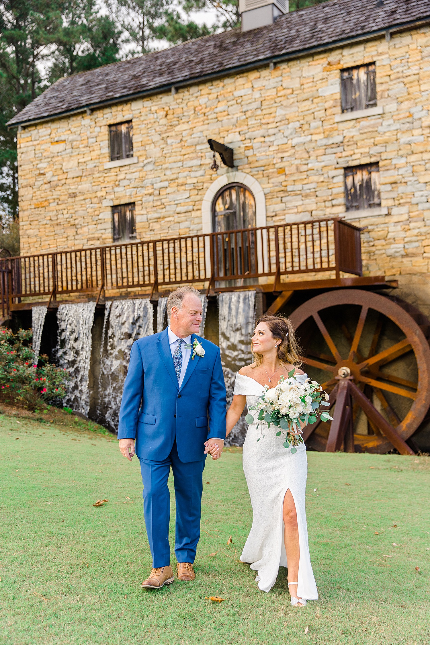 couple in front of stone building for Birmingham AL Weddings of 2021