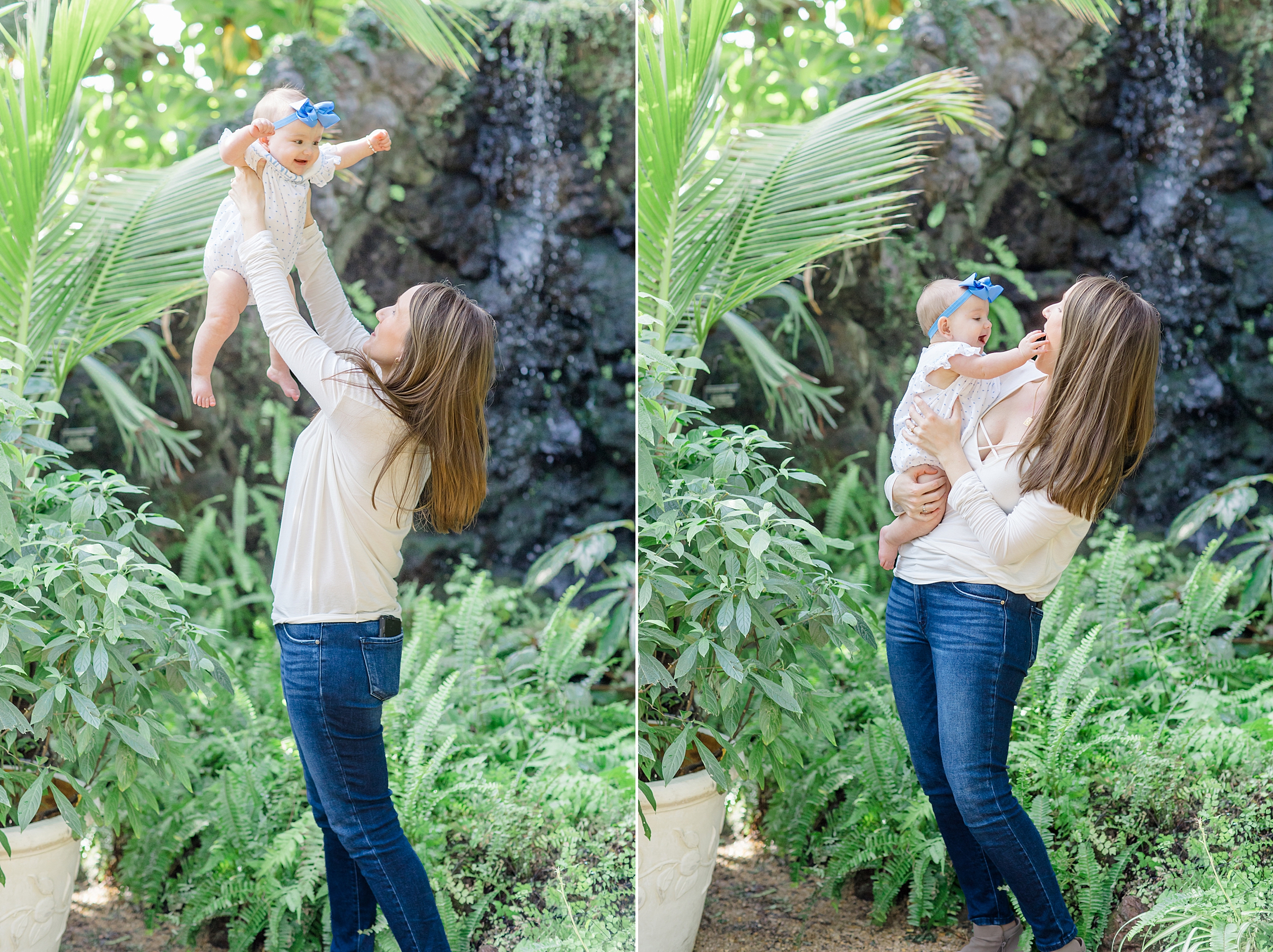 candid moments between mom and baby girl