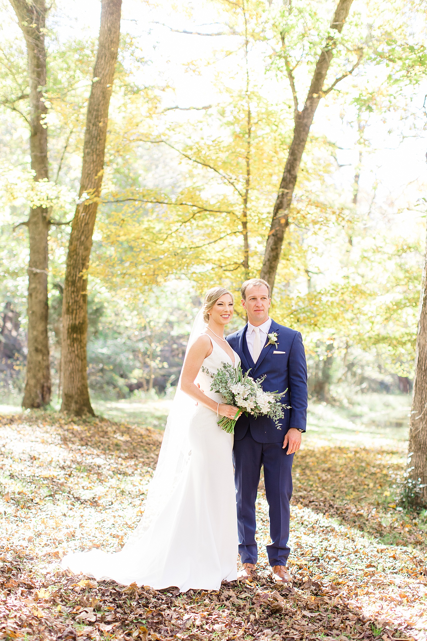 Birmingham AL couple take wedding portraits in the woods