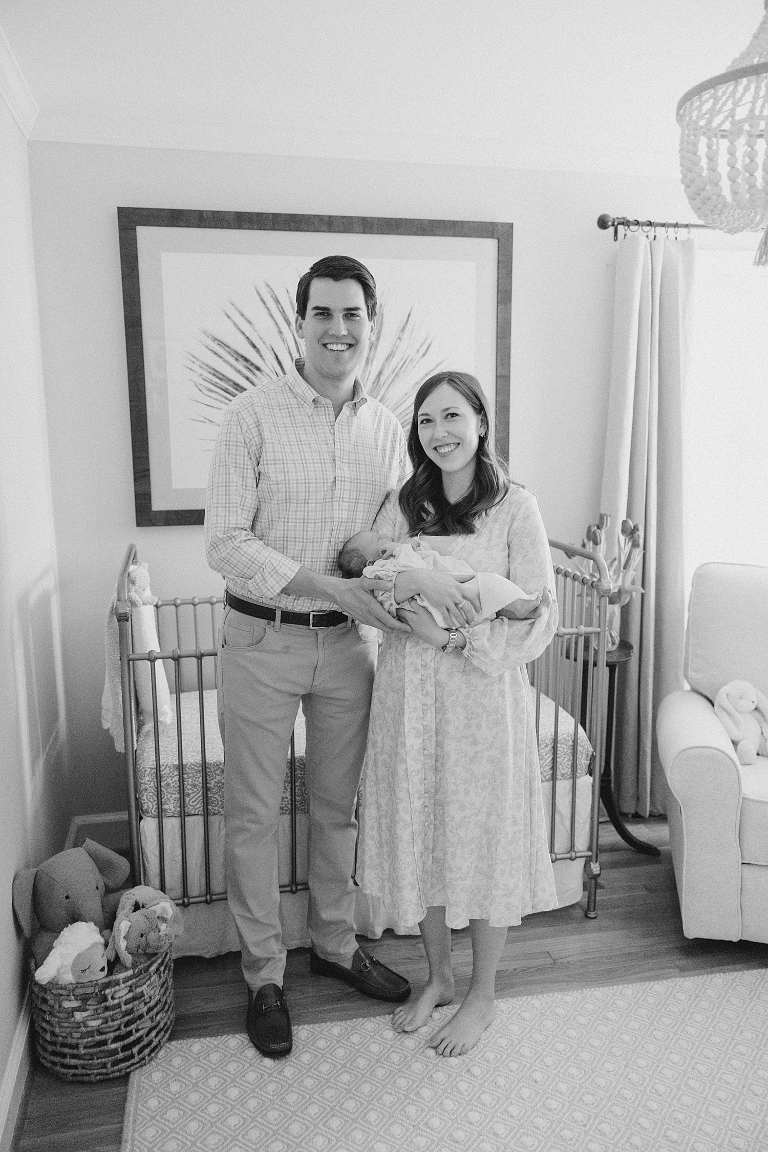 black and white photo from In-Home Lifestyle Newborn Session