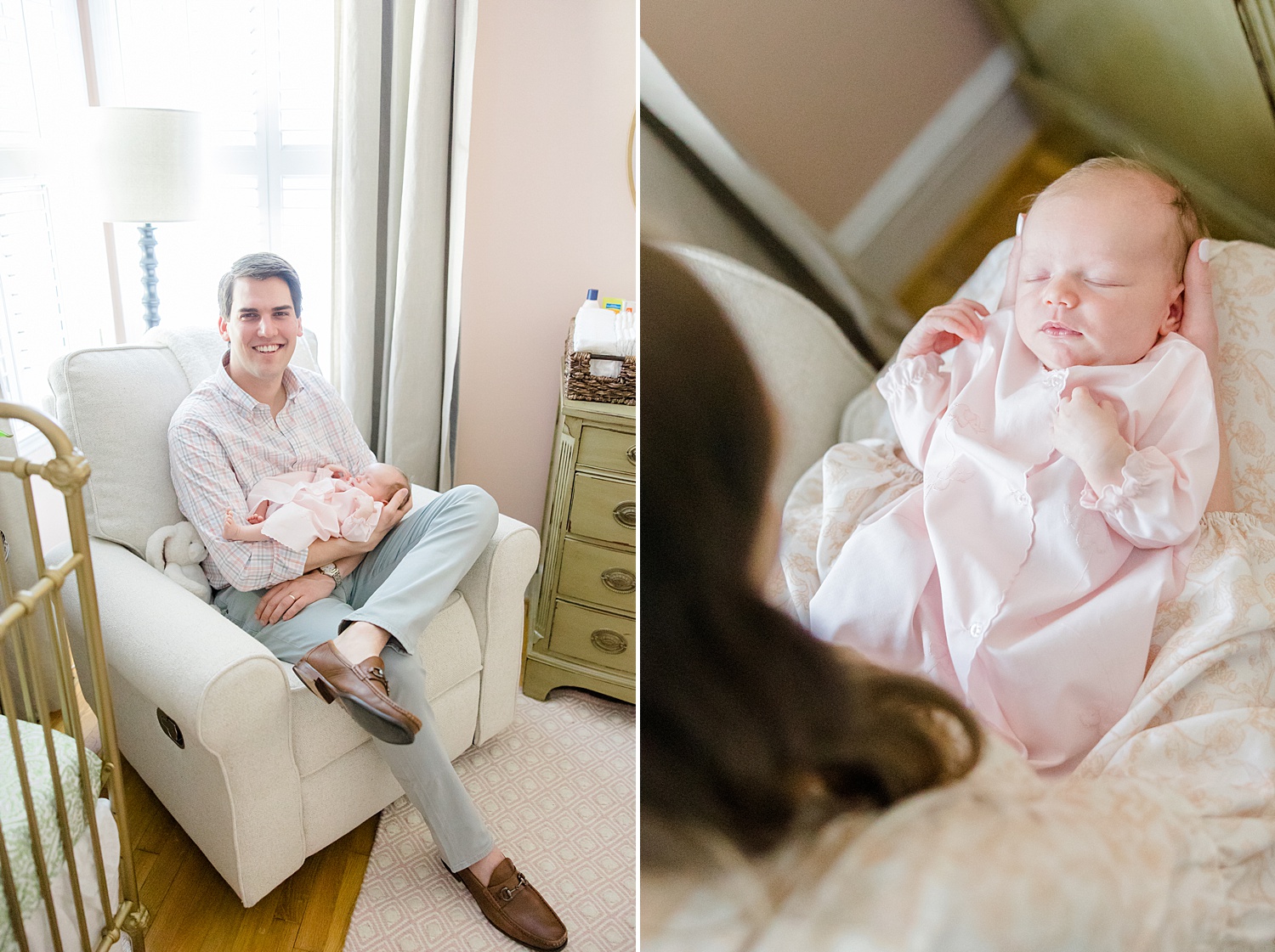 parents holding baby girl during In-Home Lifestyle Newborn Session