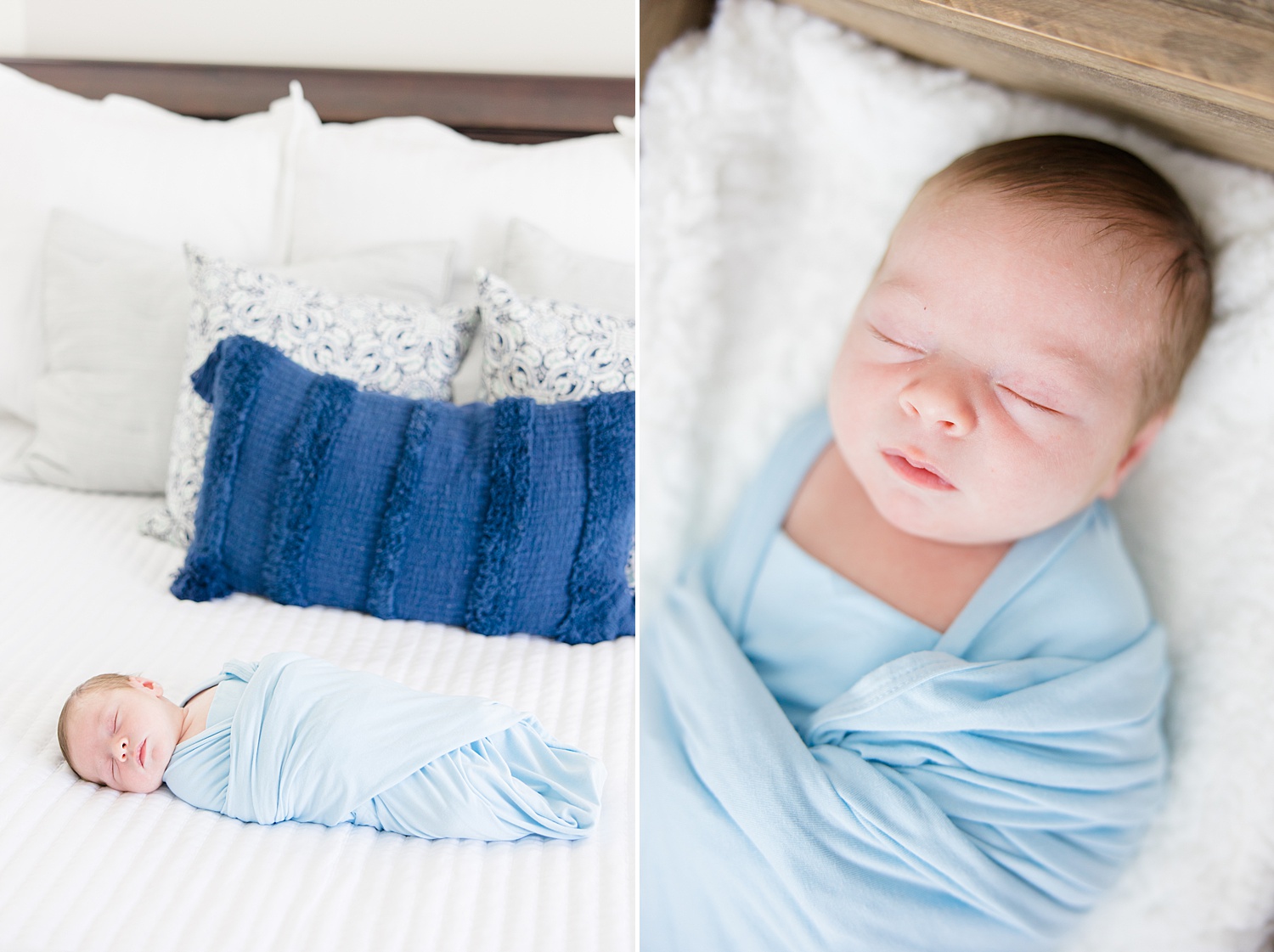 baby sleeps soundly during Birmingham In-Home Newborn + Family Session