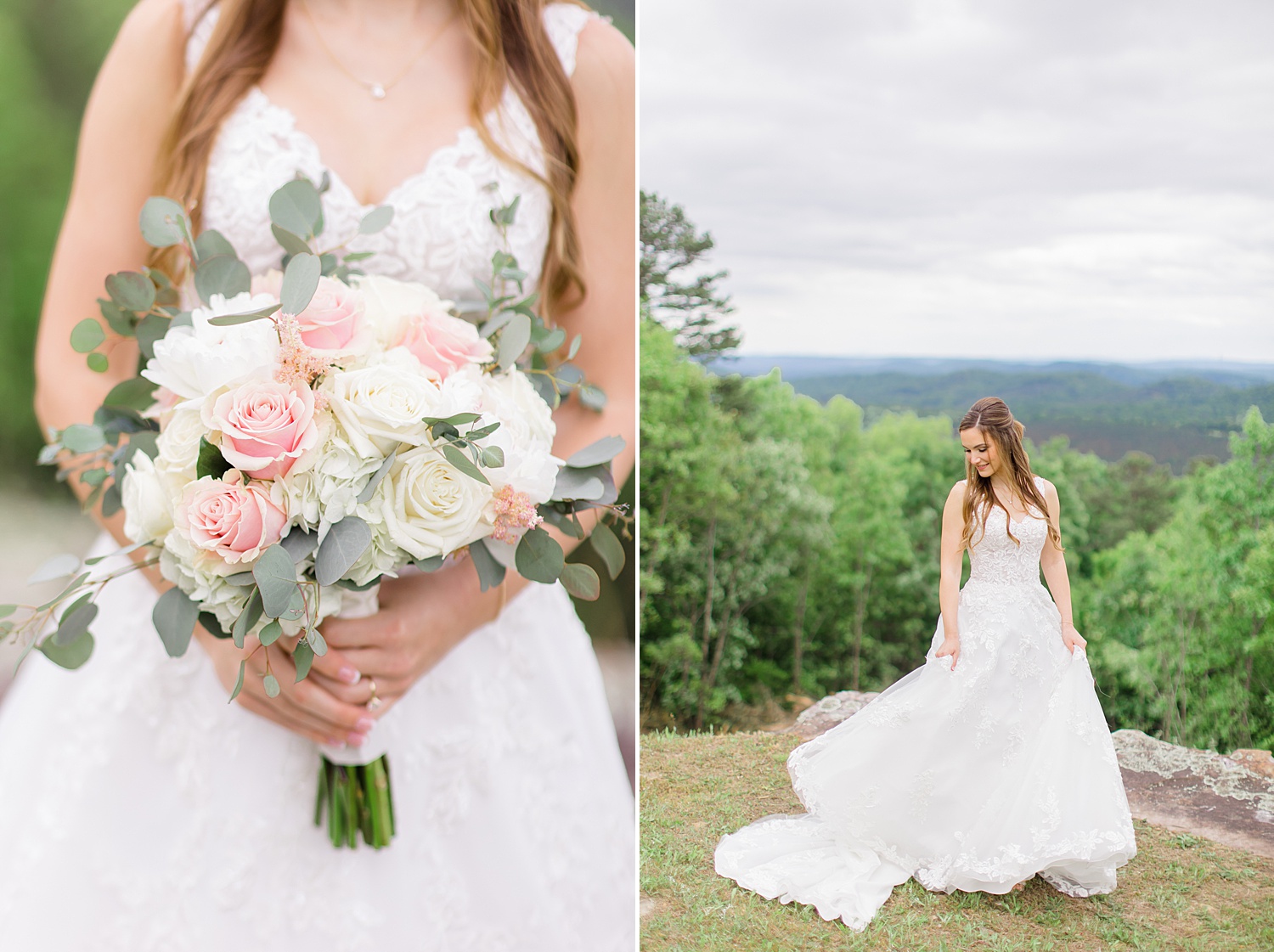 enchanting white and blush pink flower wedding bouquet 