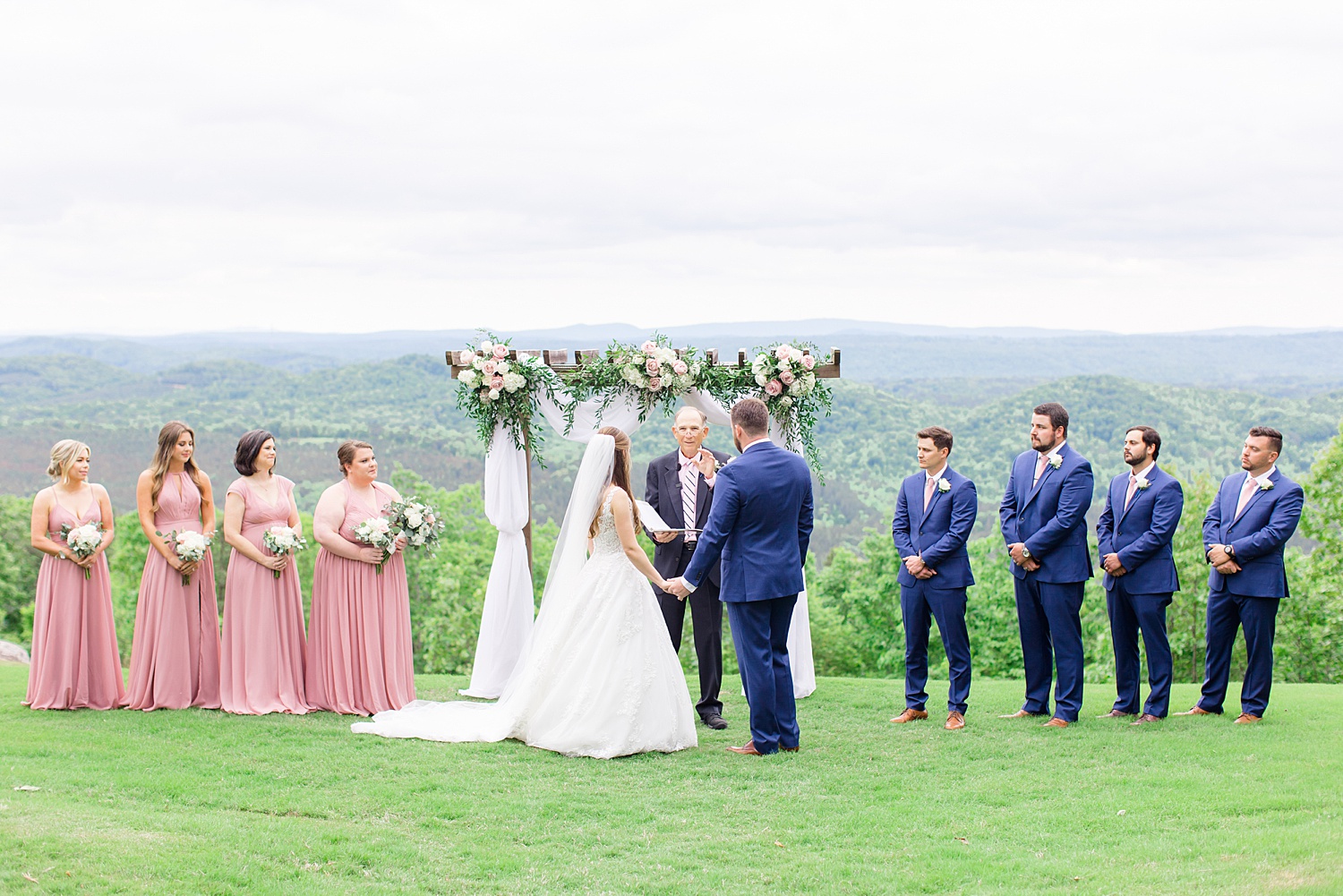 outdoor wedding ceremony with stunning natural views 