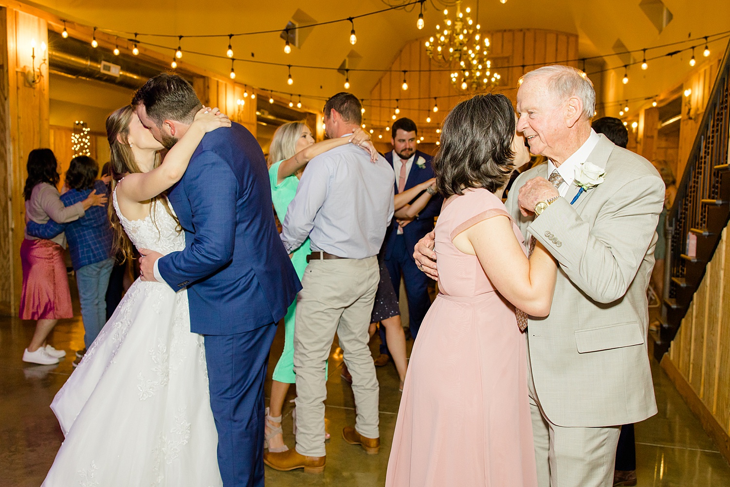 couples on the dance floor during Weddings at Cabin Bluff reception 