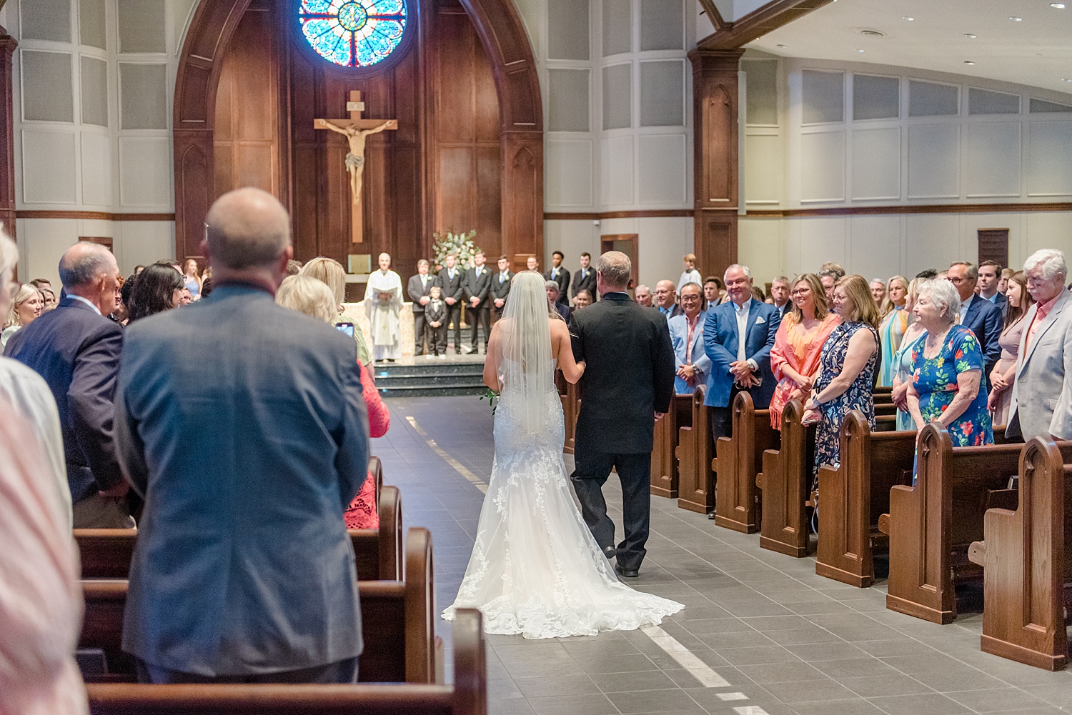 wedding at St. Francis Xavier Catholic Church in Birmingham AL