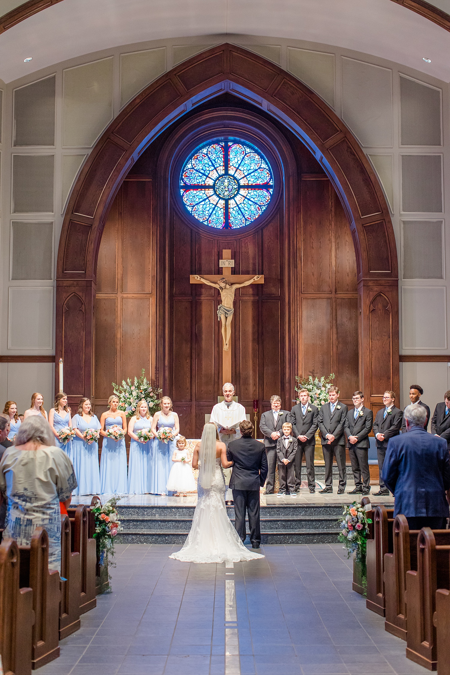 Birmingham AL wedding ceremony at St. Francis Xavier Catholic Church 