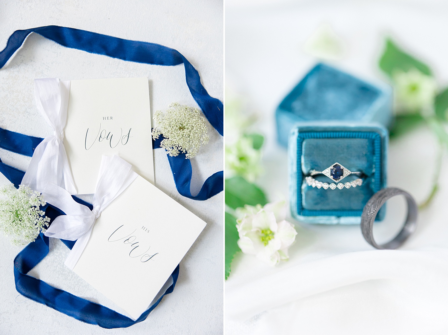 vows and wedding ring in ring box
