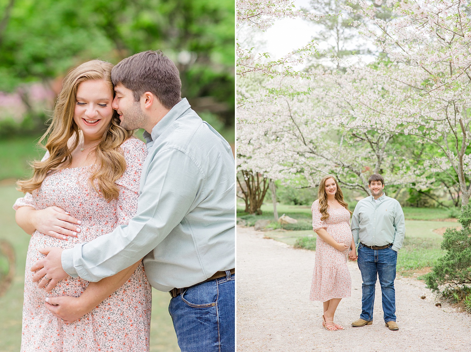 couple during summer maternity session in AL  