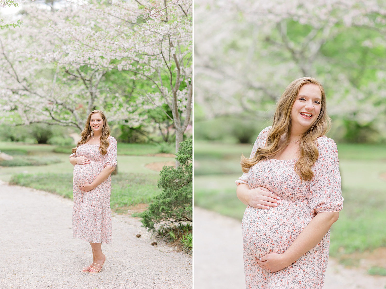 glowing mom-to-be during summer maternity session 