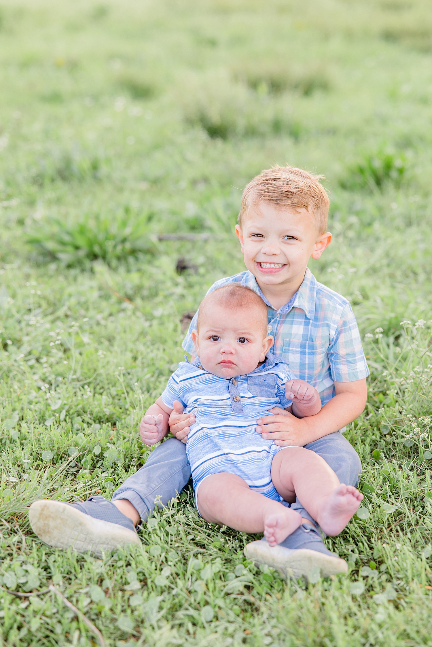 two brothers during Light and Airy Summer Family Session in Birmingham 
