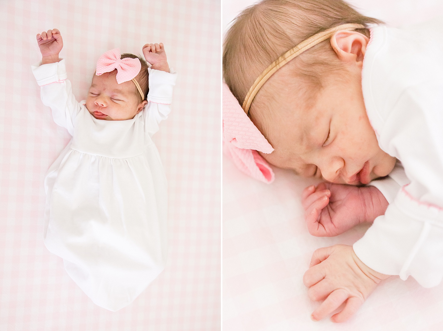 sweet girl sleeps during newborn session 
