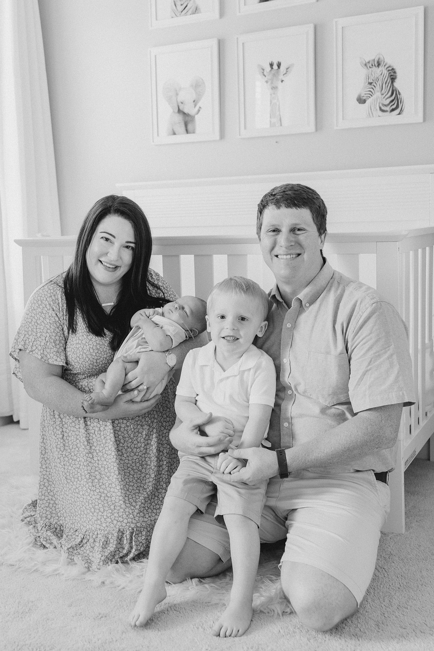 family portraits from Intimate at-home Newborn + Family Session 