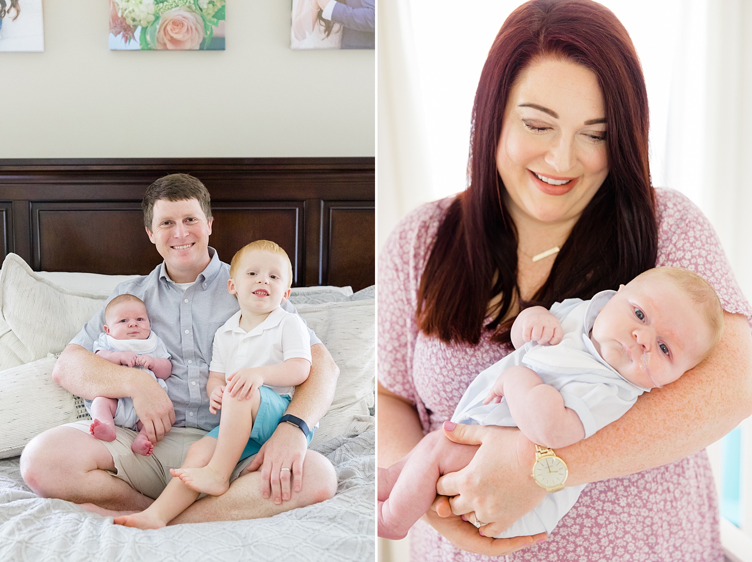 Intimate at-home Newborn + Family Session 