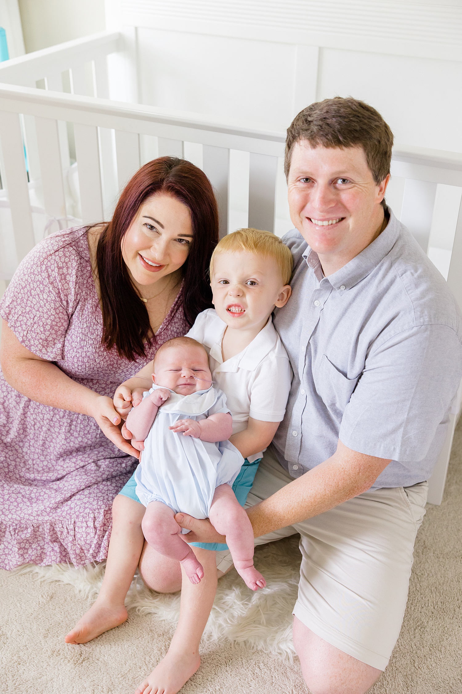 intimate at-home Newborn + Family Session