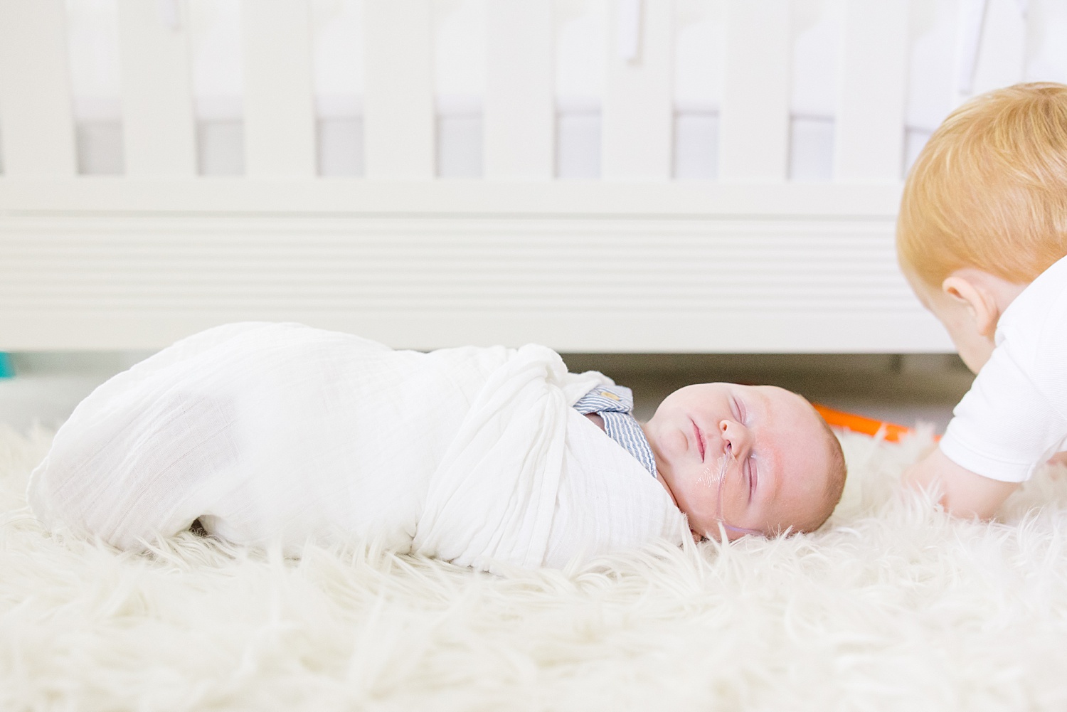 baby boy sleeps during newborn session
