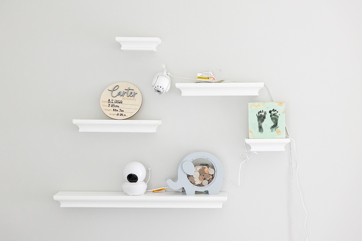 nursery details from Newborn and Family Milestone Portraits in Mountain Brook, Alabama