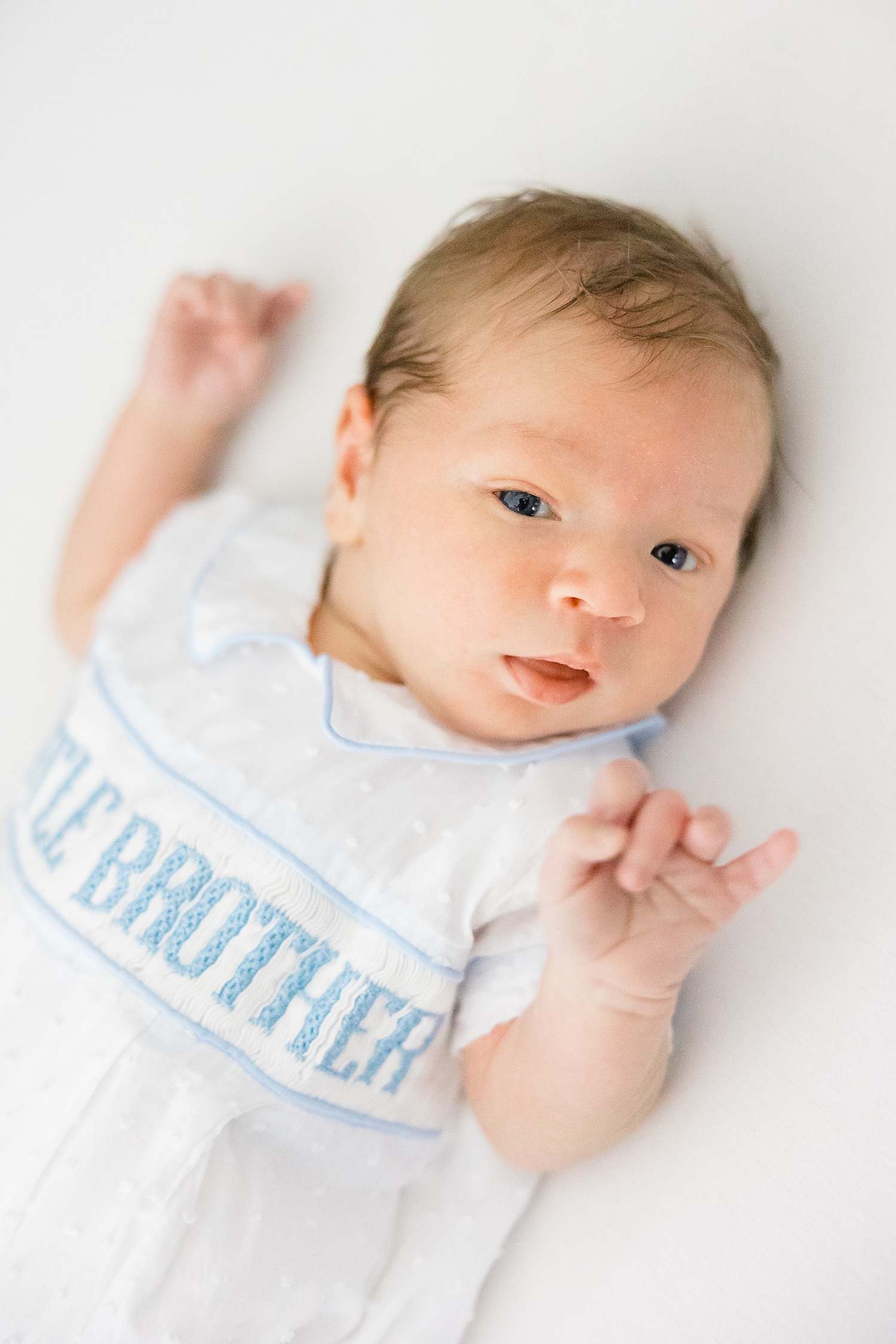 baby boy during in-home Newborn Portraits 