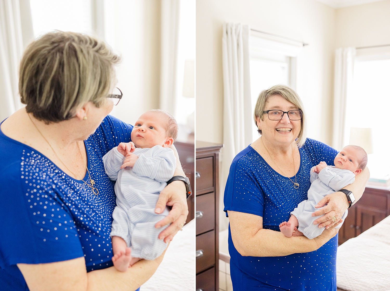 grandma holds grandson during in home session