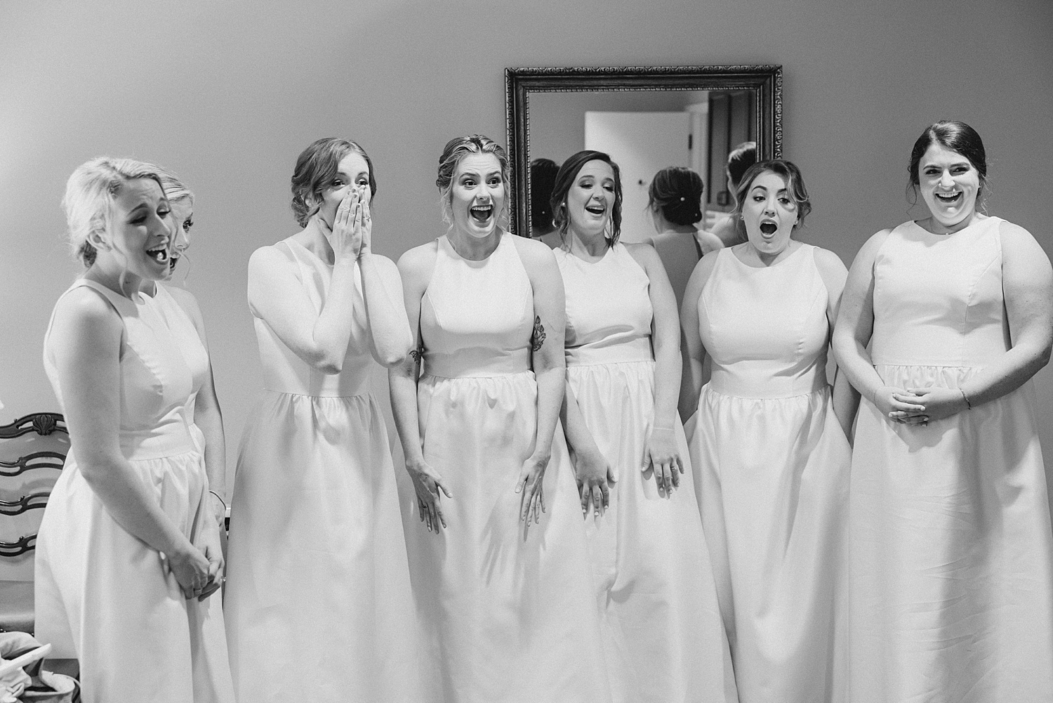 bridesmaids reactions to seeing bride