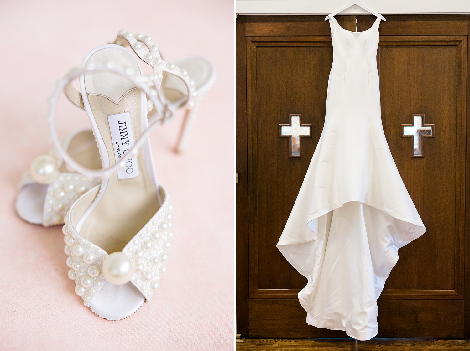 wedding dress and shoes from Timeless Downtown Birmingham Wedding at City Club Birmingham