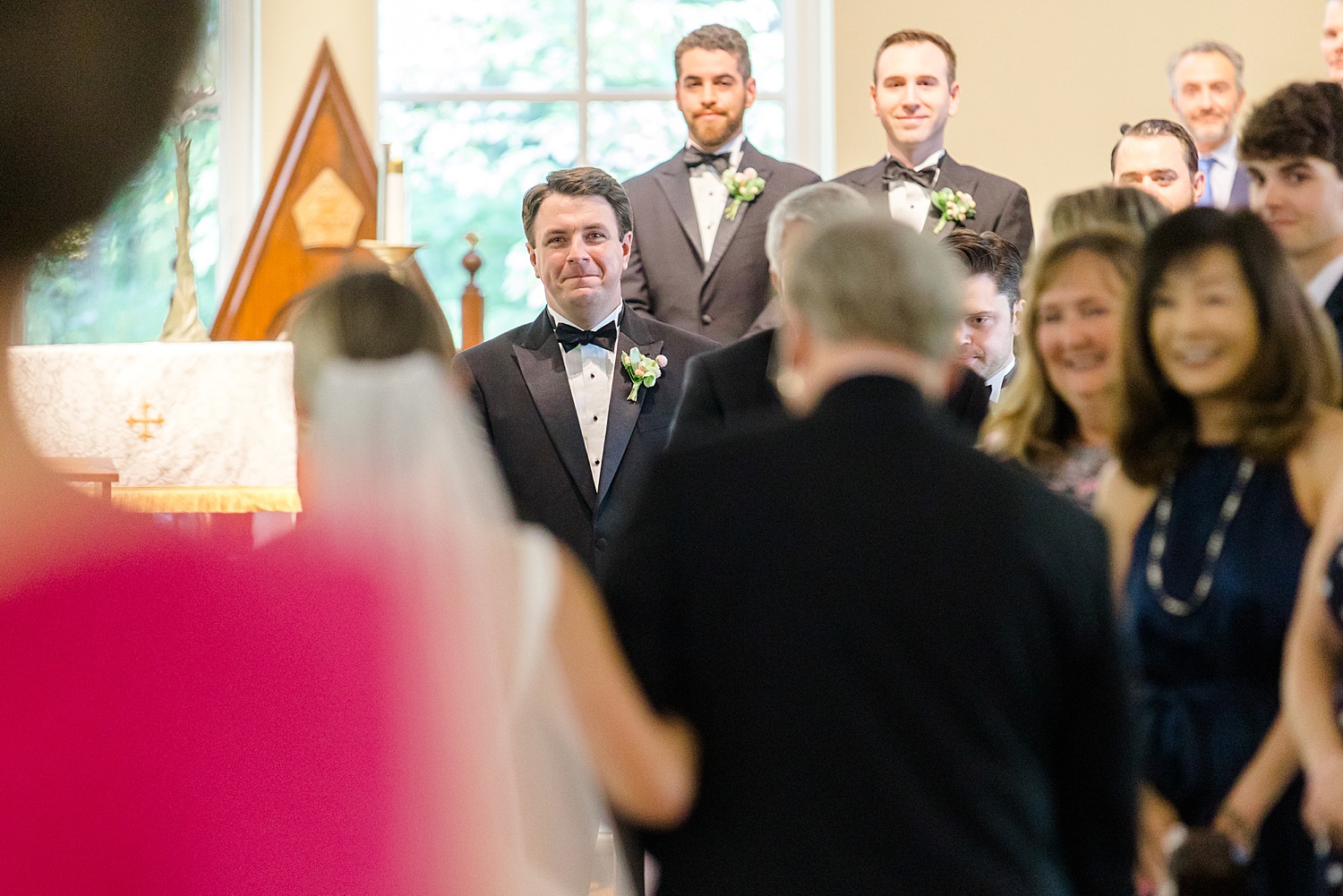 groom tears up seeing bride for the first time