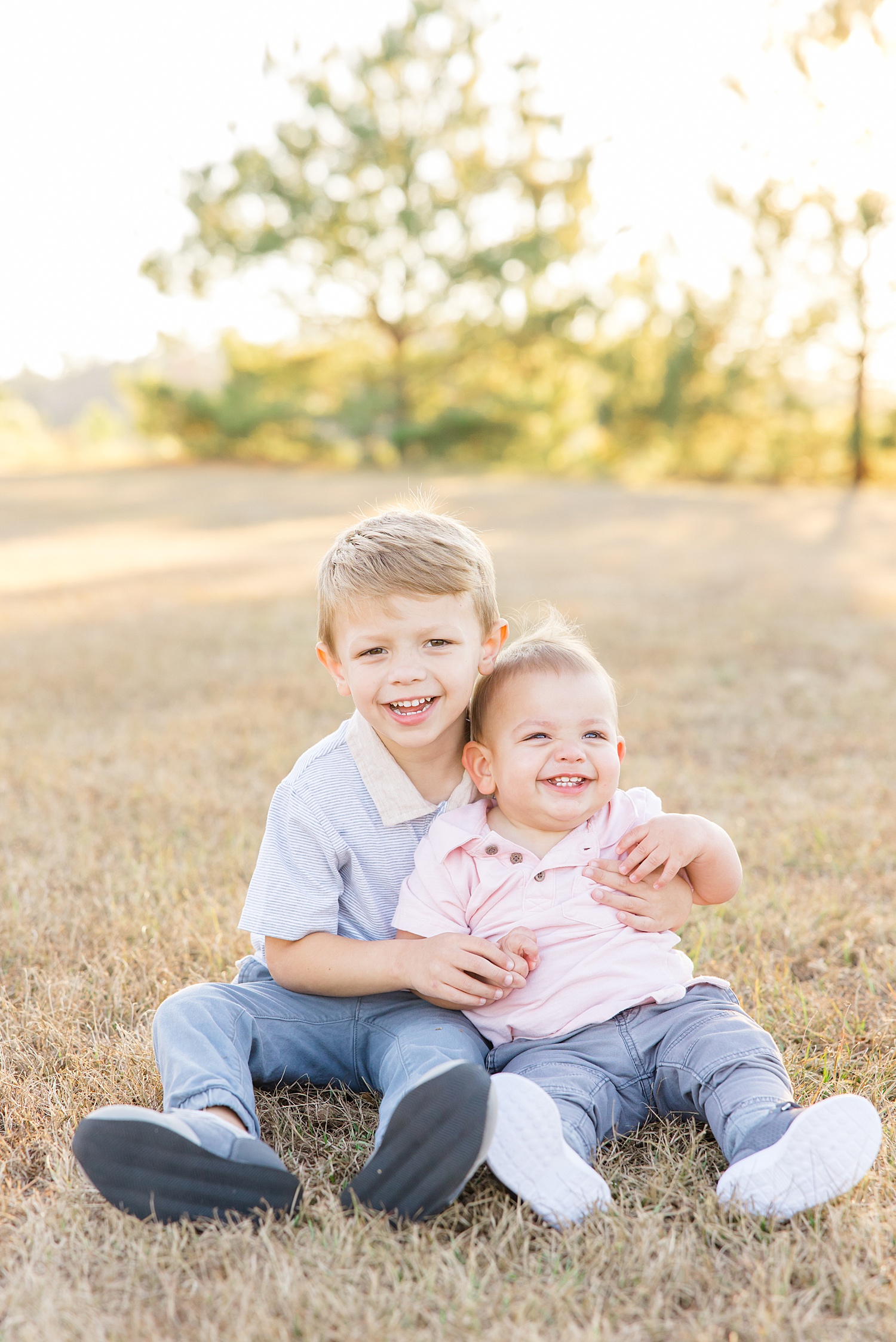 pictures of two brothers from Birmingham Fall Family Session