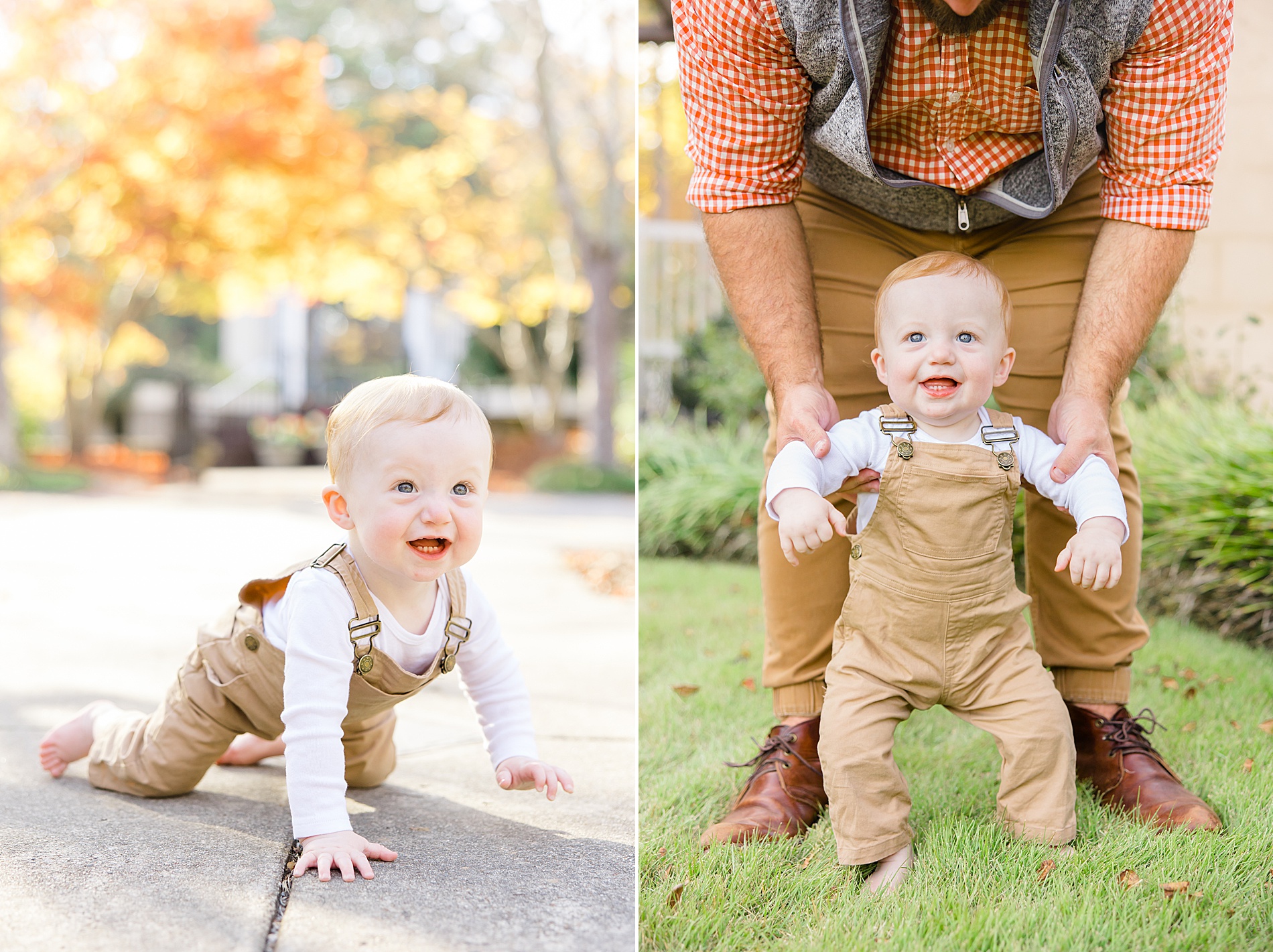 little boy from Birmingham fall Family Session