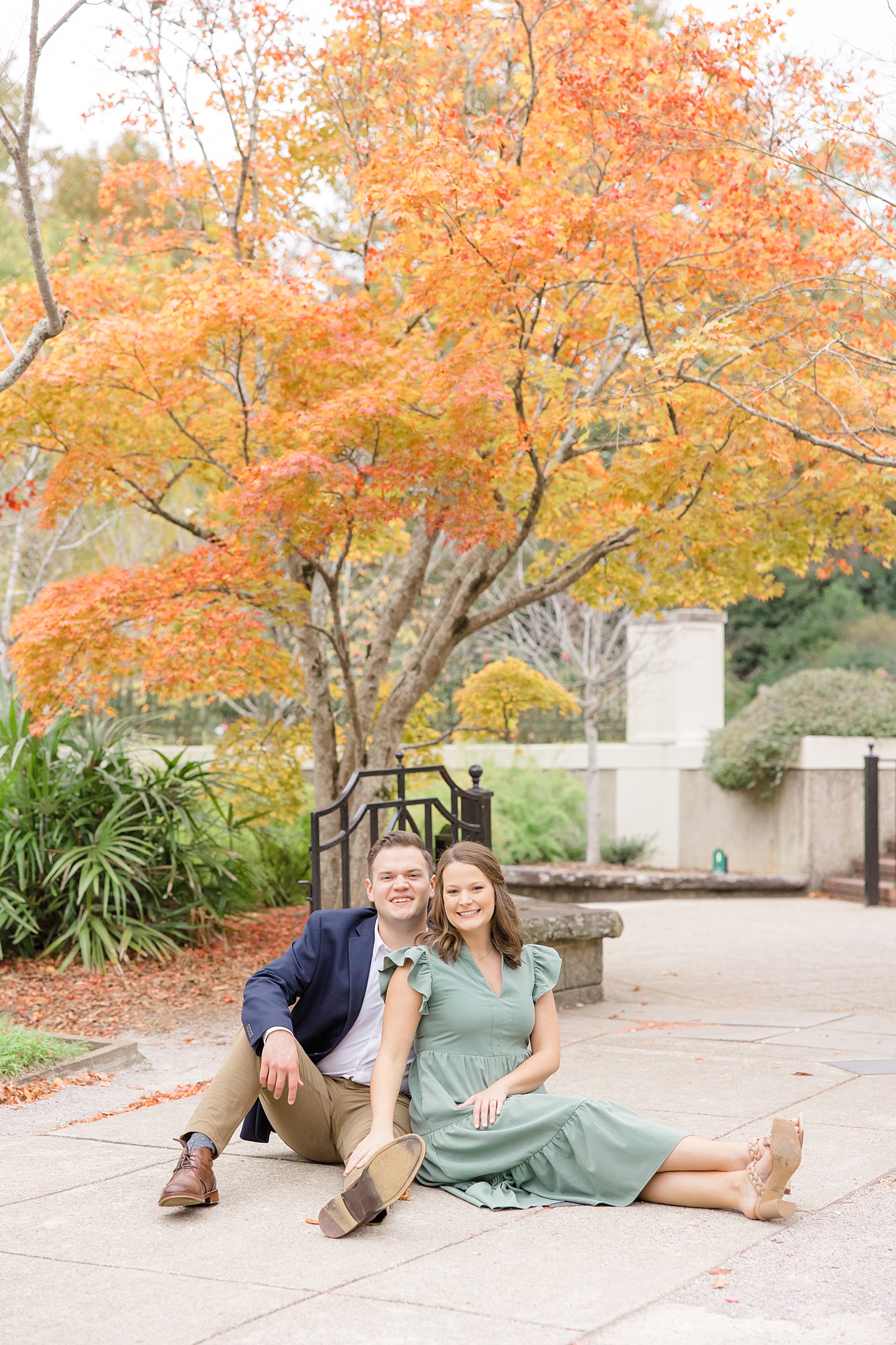 fall Engagement at Jemison Trail  in Mountain Brook, Alabama