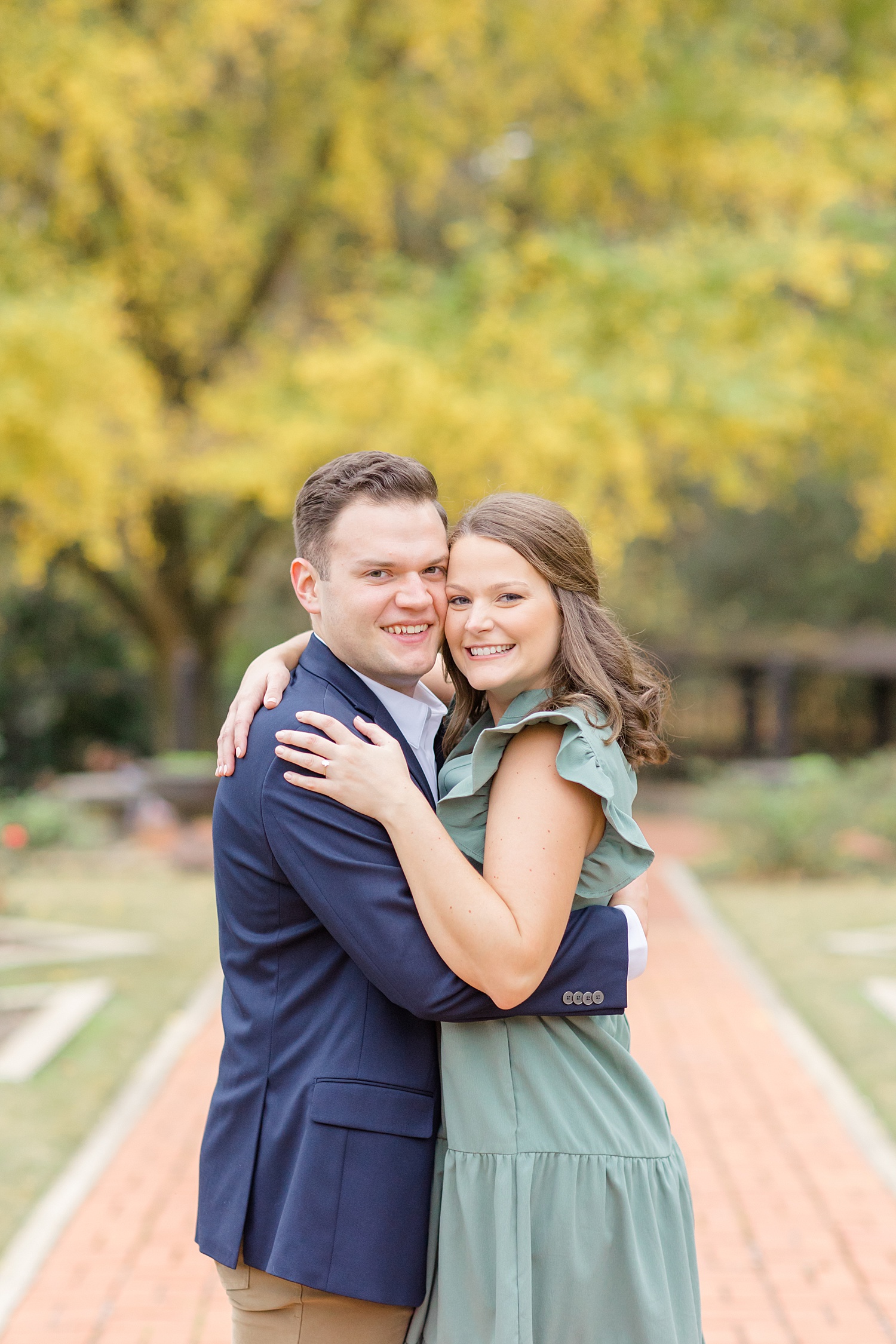 fall engagement session Jemison Trail in Mountain Brook, Alabama