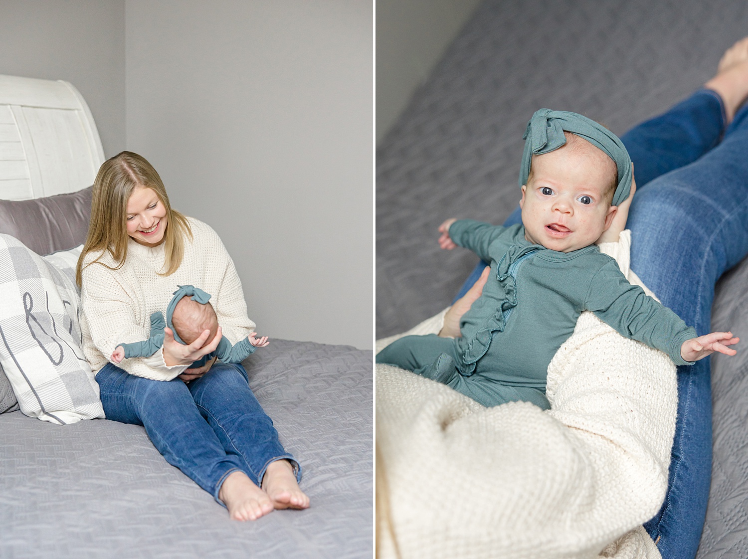 mom with newborn girl from Birmingham Newborn and Lifestyle Session