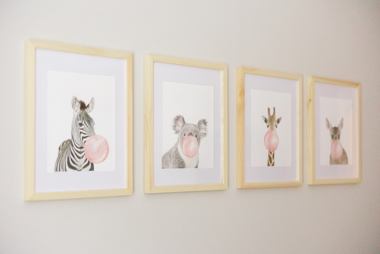 wall art in baby girl nursery from In-Home Newborn Session 